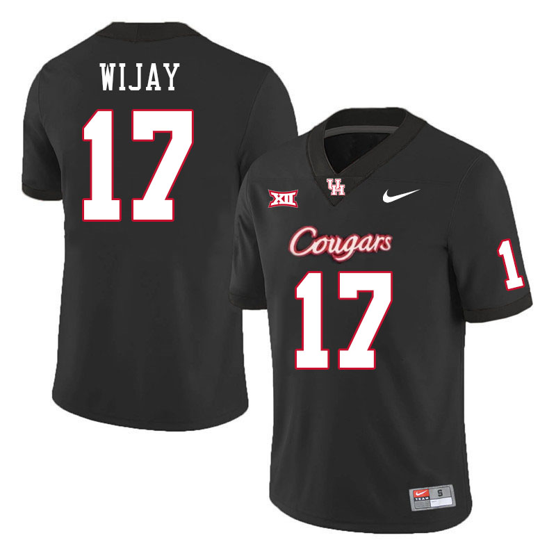 Men #17 Indiana Wijay Houston Cougars College Football Jerseys Stitched-Black